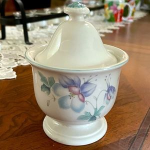 Mikasa Blue Garden Lyric Sugar Dish